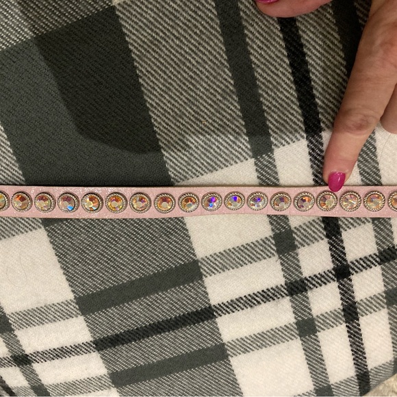 LEATHEROCK sparkly pink beeded belt - Picture 2 of 6